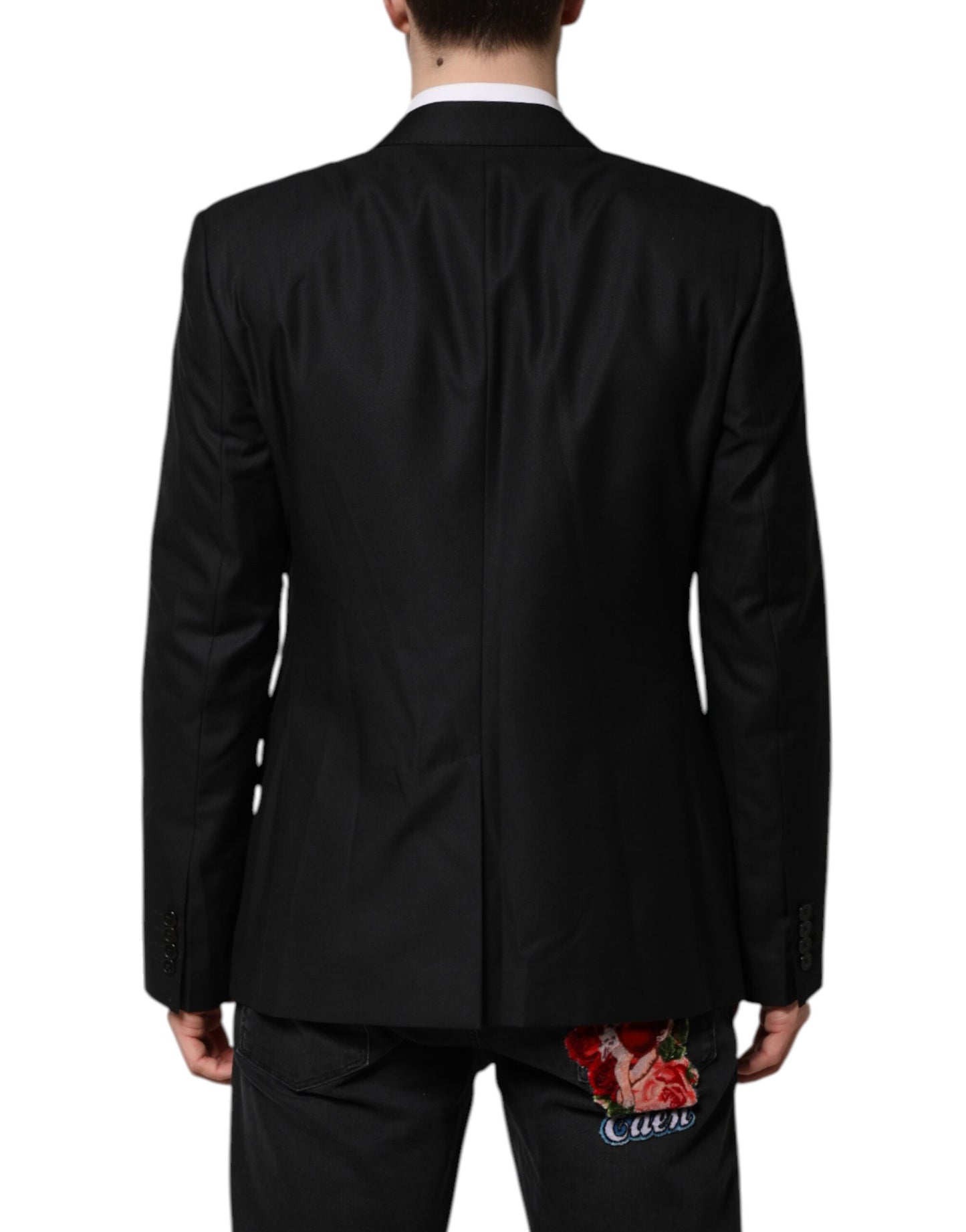 Dolce & Gabbana Black Single Breasted Suit with Vest