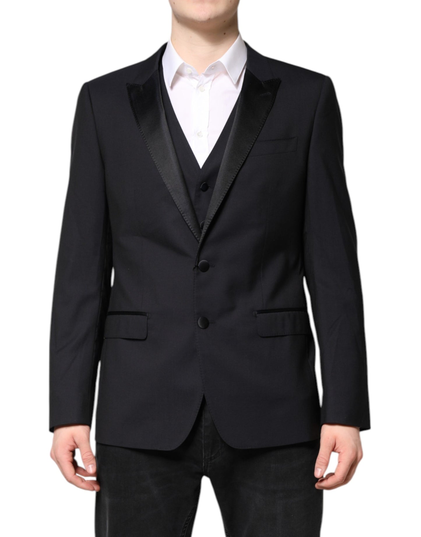 Dolce & Gabbana Dark Blue MARTINI Wool Suit - 2 Piece Jacket & Vest
