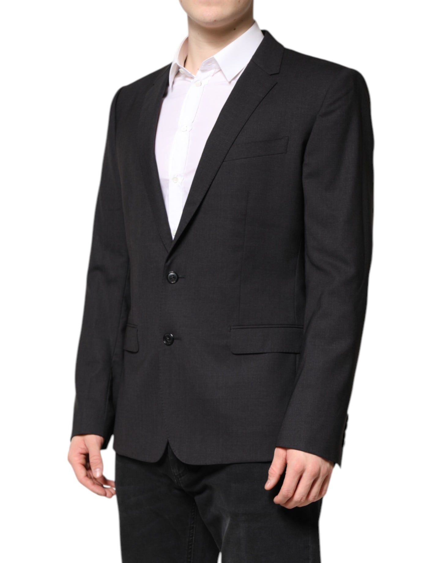 Dolce & Gabbana MARTINI Dark Gray Single Breasted Jacket