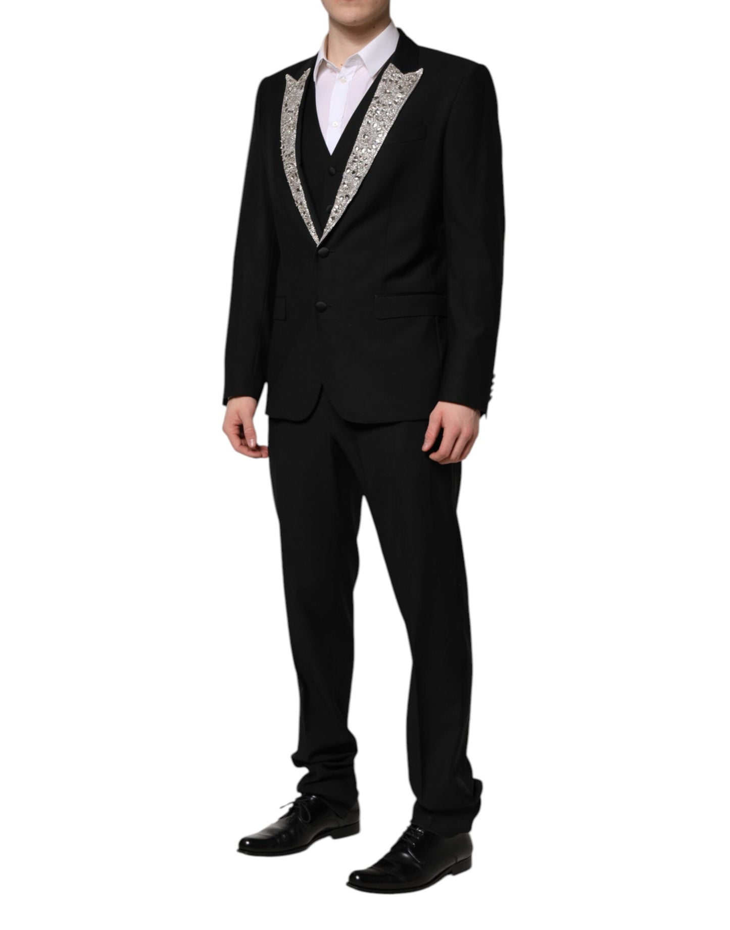 Dolce & Gabbana Black MARTINI Crystal Embellished 3-Piece Suit