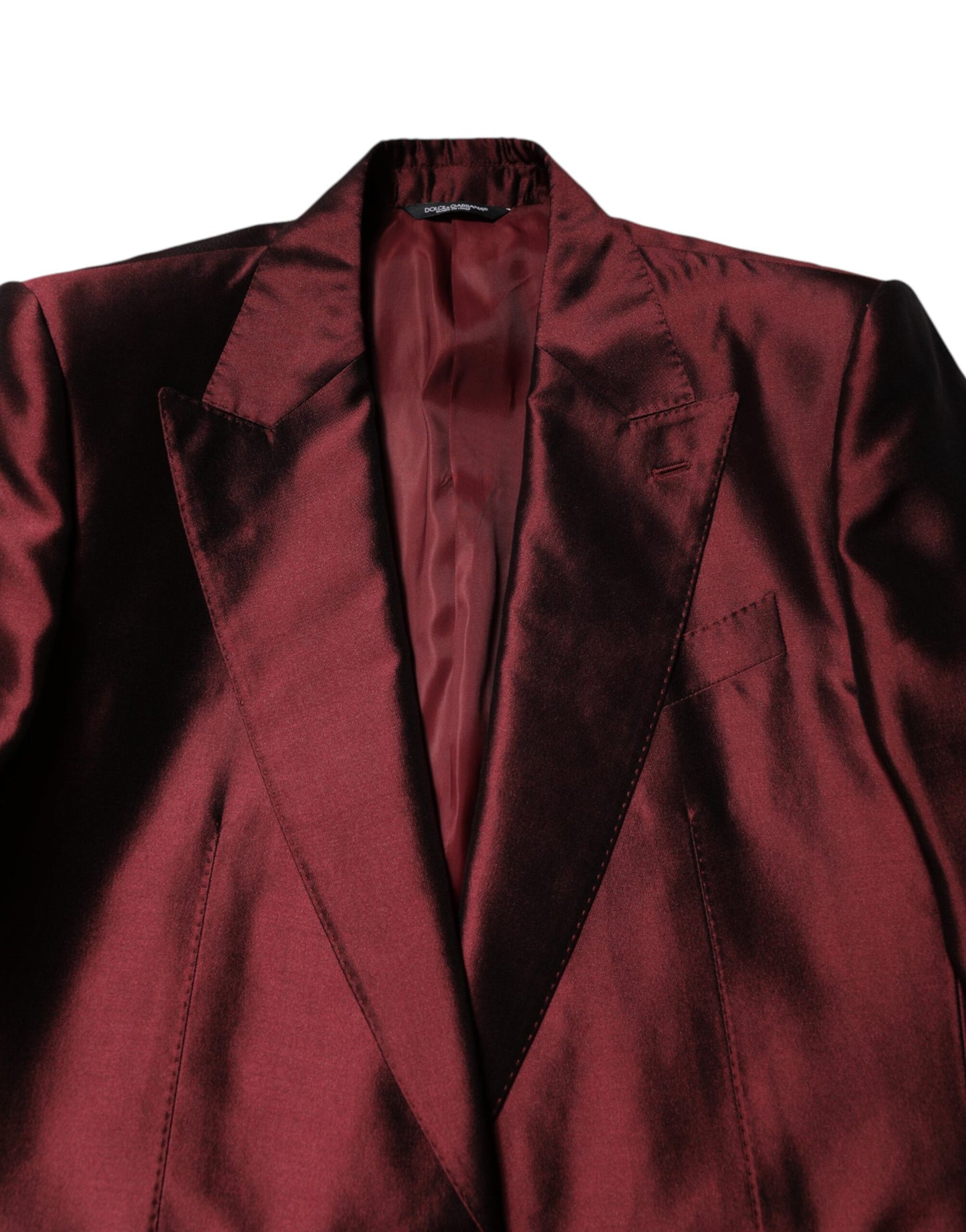Dolce & Gabbana Bordeaux Silk 2 Piece Suit