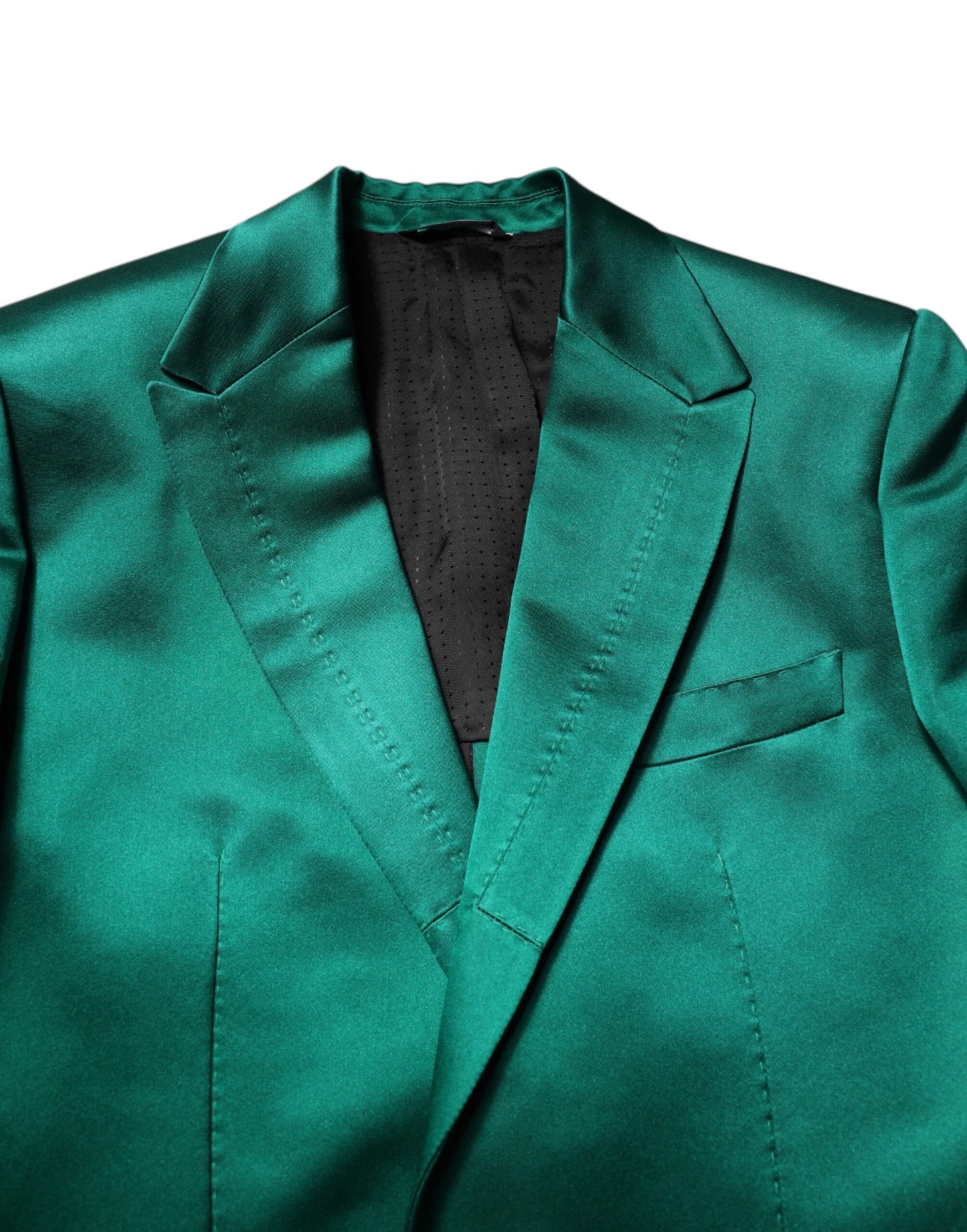 Dolce & Gabbana Green Silk Three-Piece Suit