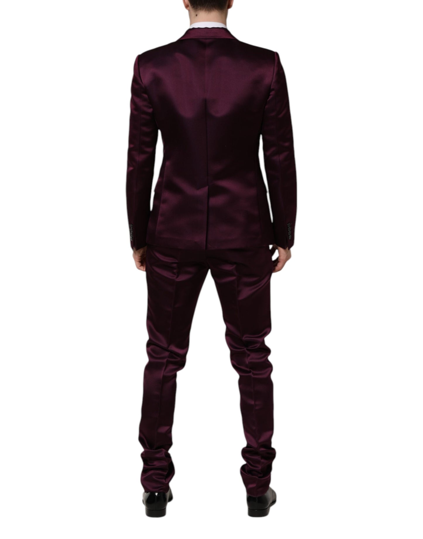 Dolce & Gabbana Dark Purple Silk 3-Piece Suit