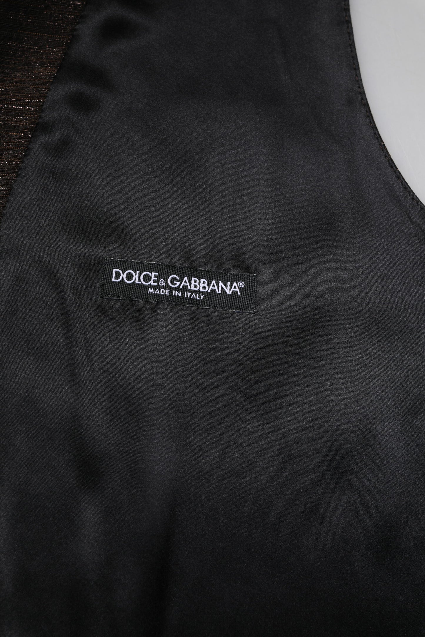 Dolce & Gabbana Dark Brown Formal Men’s Waistcoat Vest