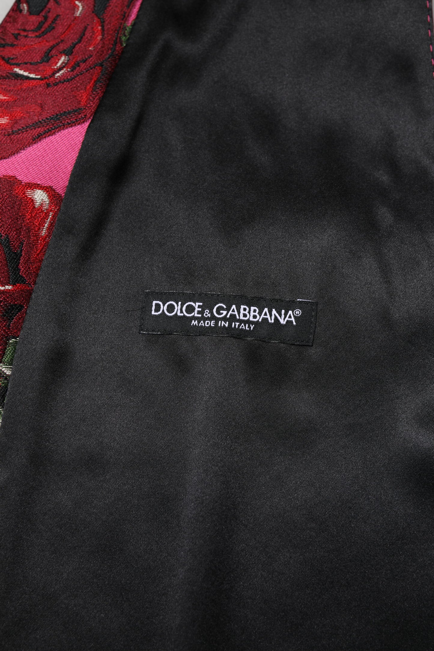 Dolce & Gabbana Pink Floral Satin Vest for Men