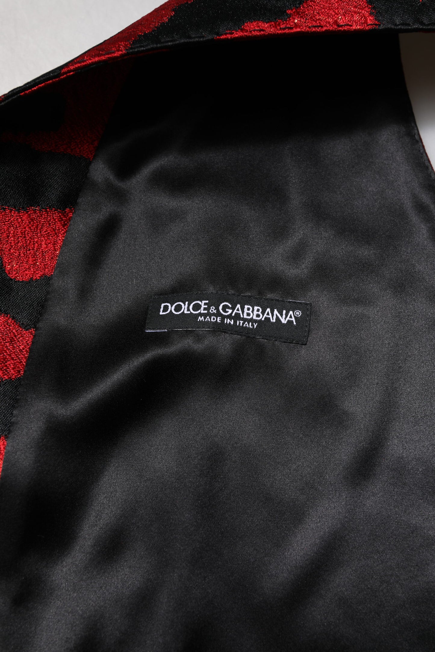 Dolce & Gabbana Red and Black Stripe Formal Waistcoat Vest