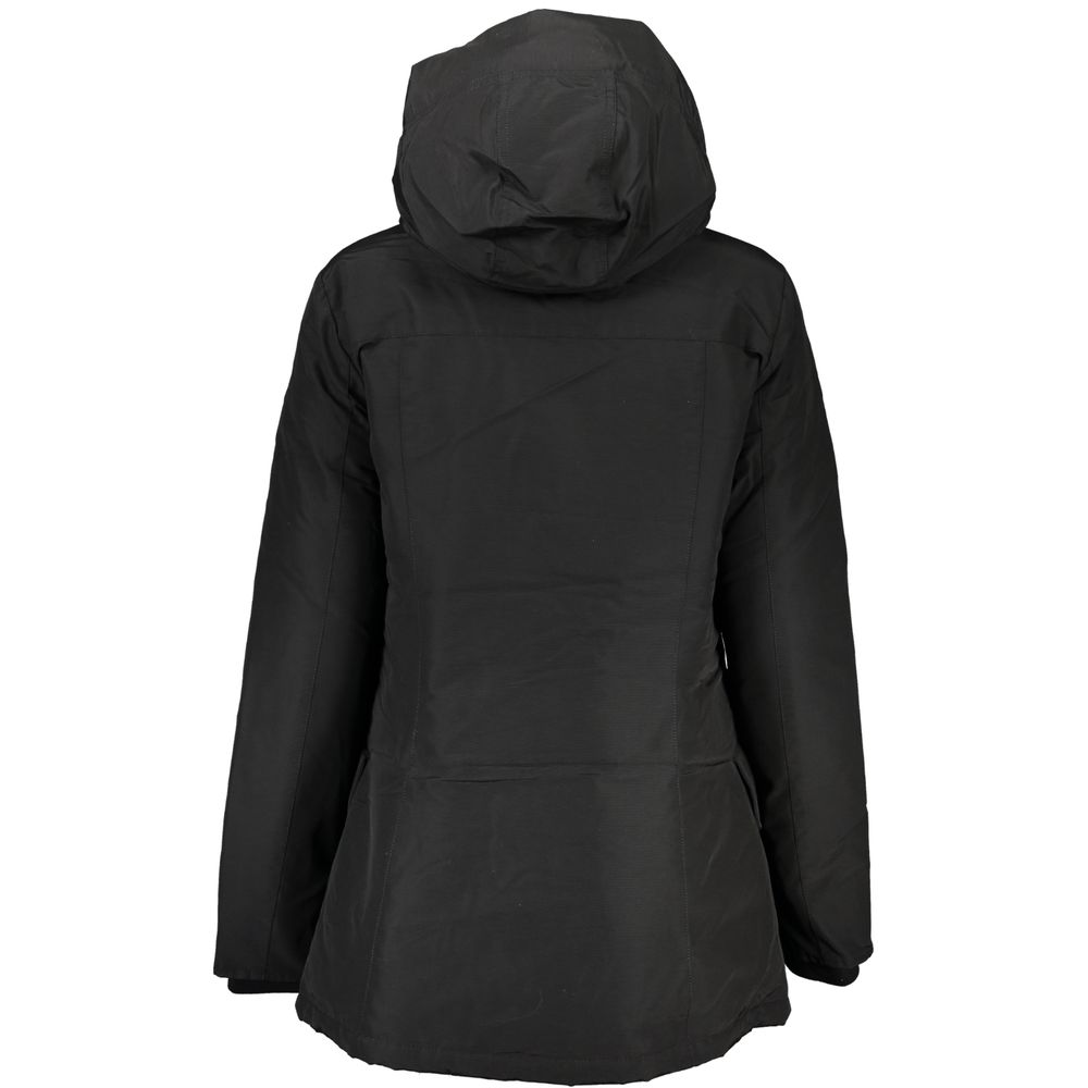 Woolrich Black Cotton Jacket with Hood