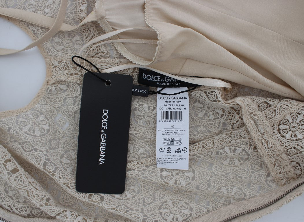 - Elegant Beige Floral Cutout Maxi Dress