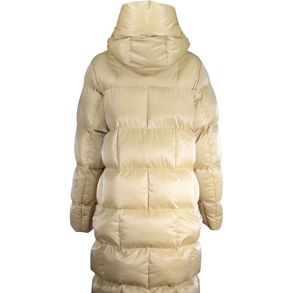 K-WAY Beige Polyester Jacket with Hood
