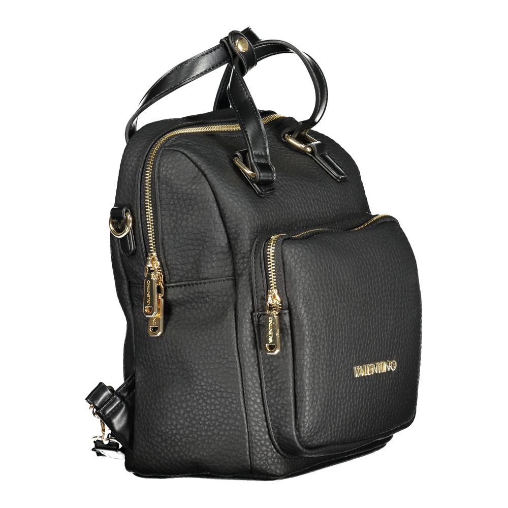Mario Valentino Black Smooth Leather Women’s Backpack