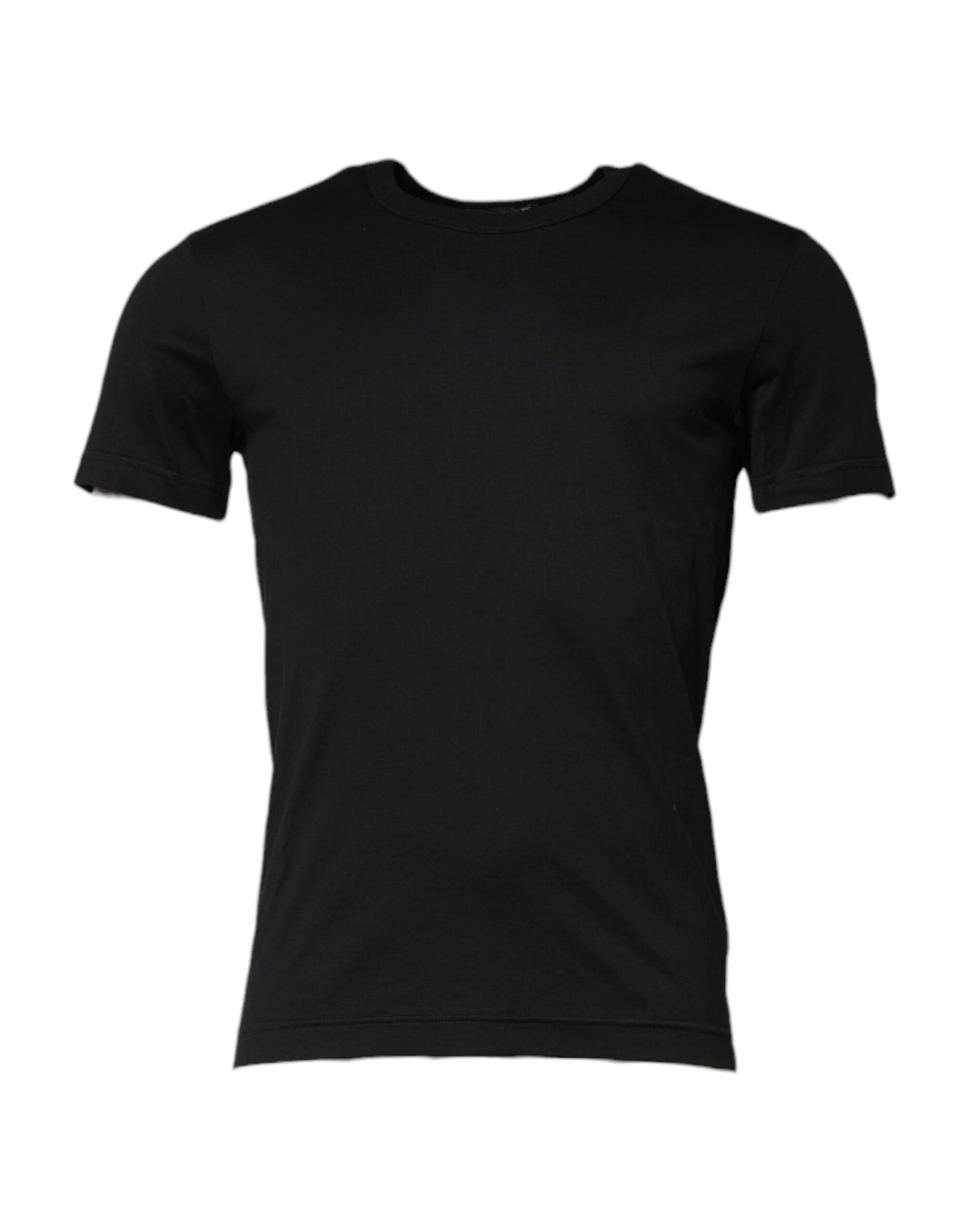 Dolce & Gabbana Black Cotton Short Sleeve T-Shirt
