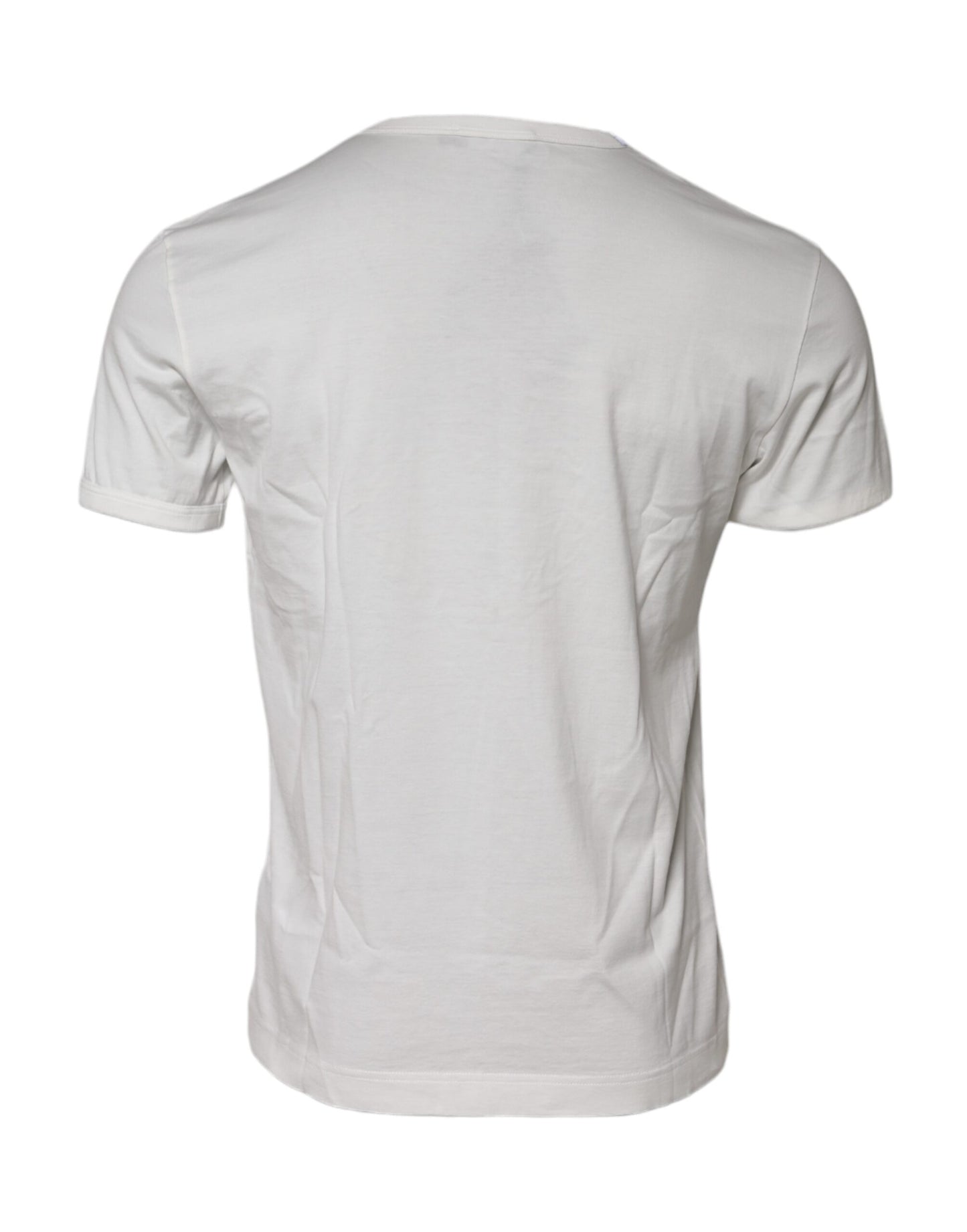 Dolce & Gabbana DG Crown Embossed White Cotton T-shirt