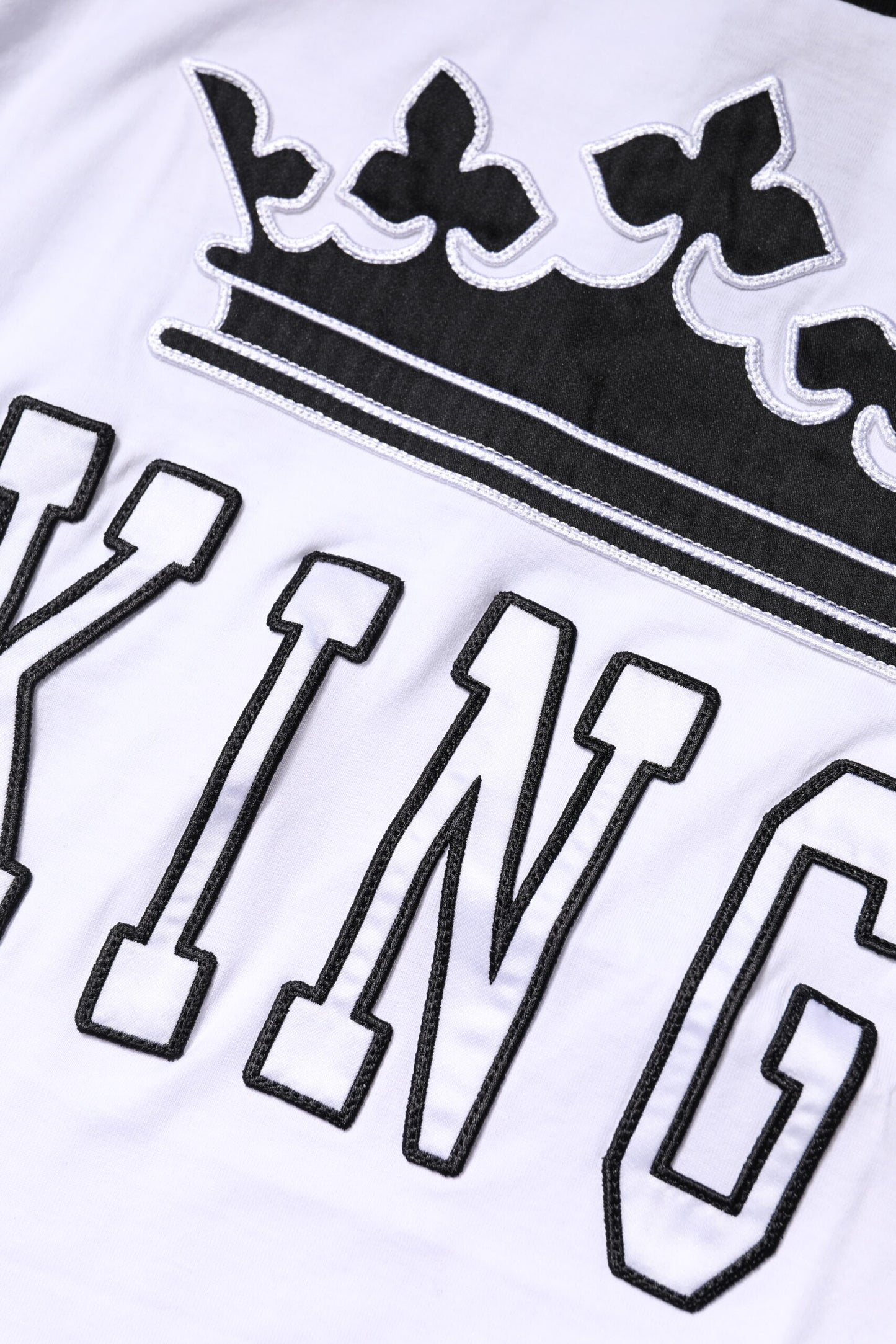 Dolce & Gabbana Crown King Embroidered White Cotton T-shirt