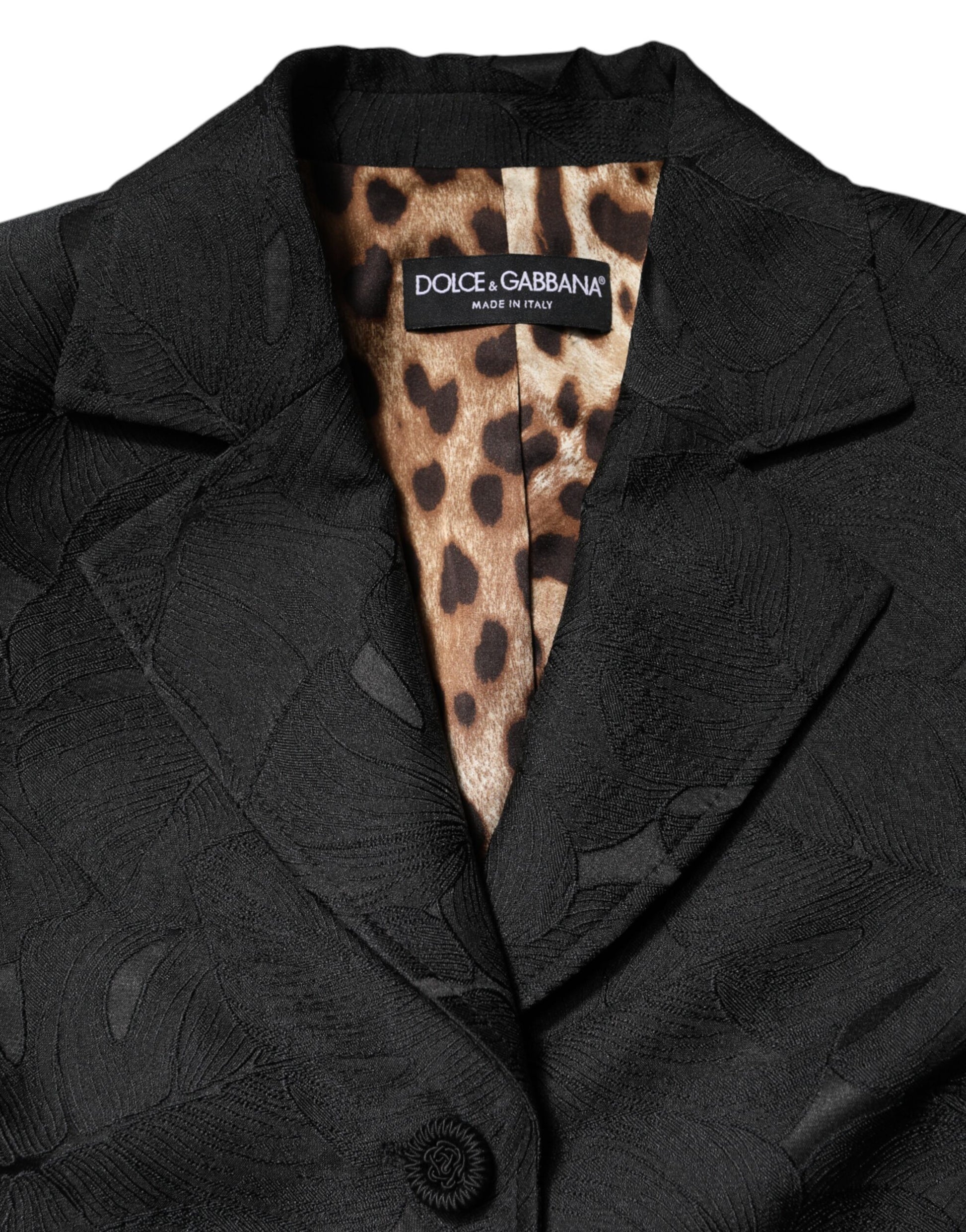 Dolce & Gabbana Black Single Breasted Trench Coat Jacket