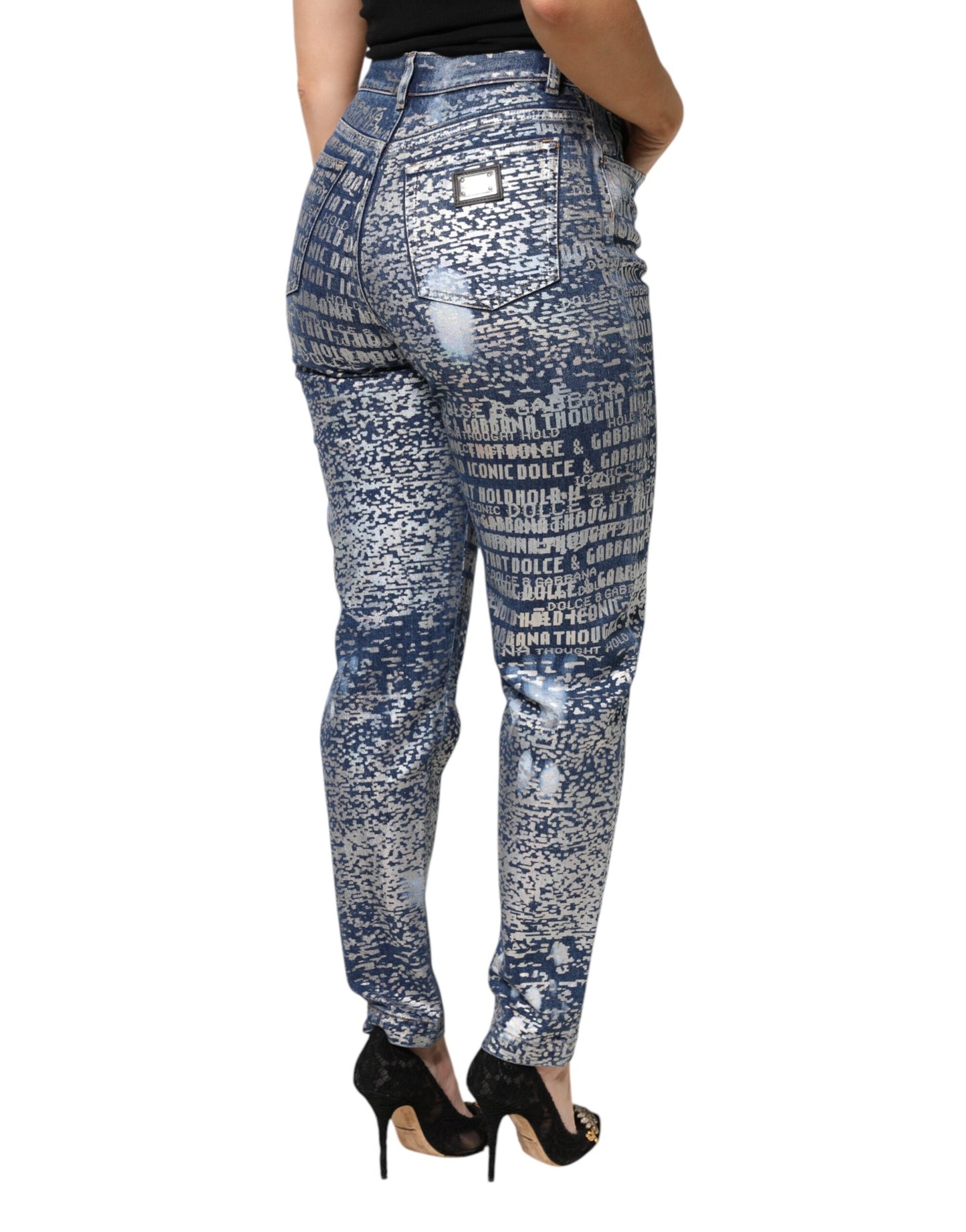 Dolce & Gabbana High Waist Blue Washed Denim Jeans