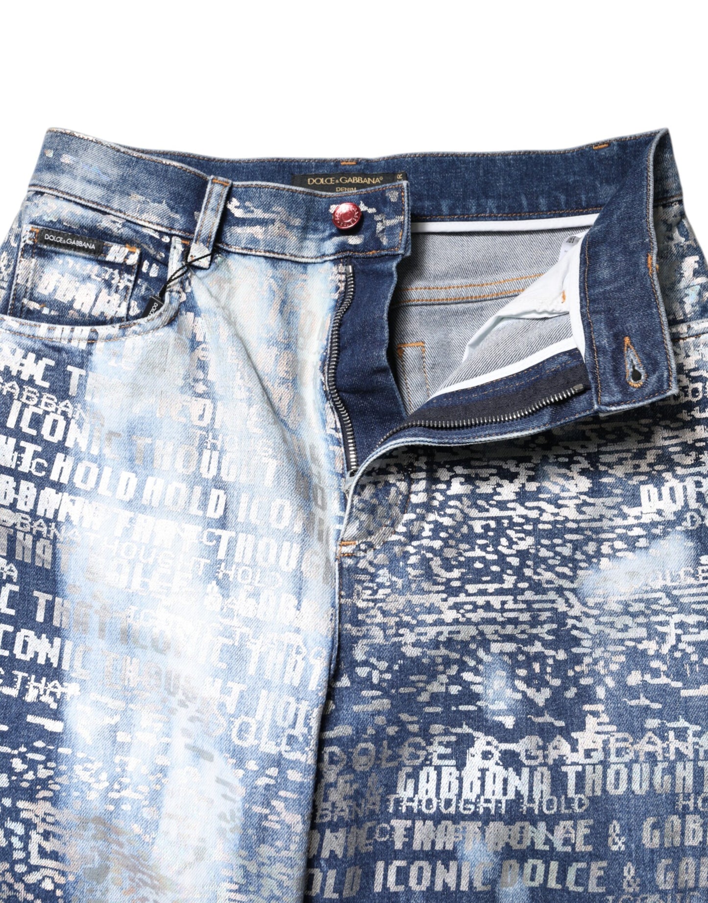 Dolce & Gabbana High Waist Blue Washed Denim Jeans