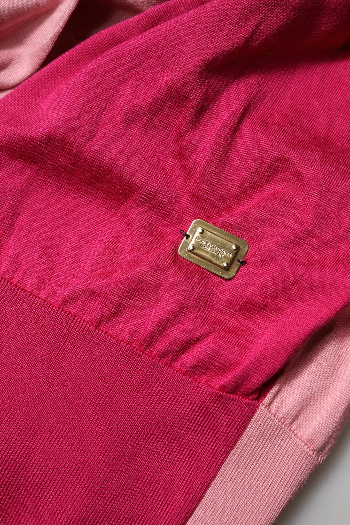 Dolce & Gabbana Pink Silk Ascot Collar Blouse
