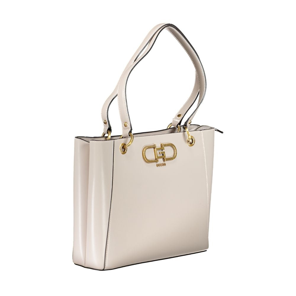 Guess Jeans Gray Fleet Handbag – Faux Leather, Multi-Compartment Chic