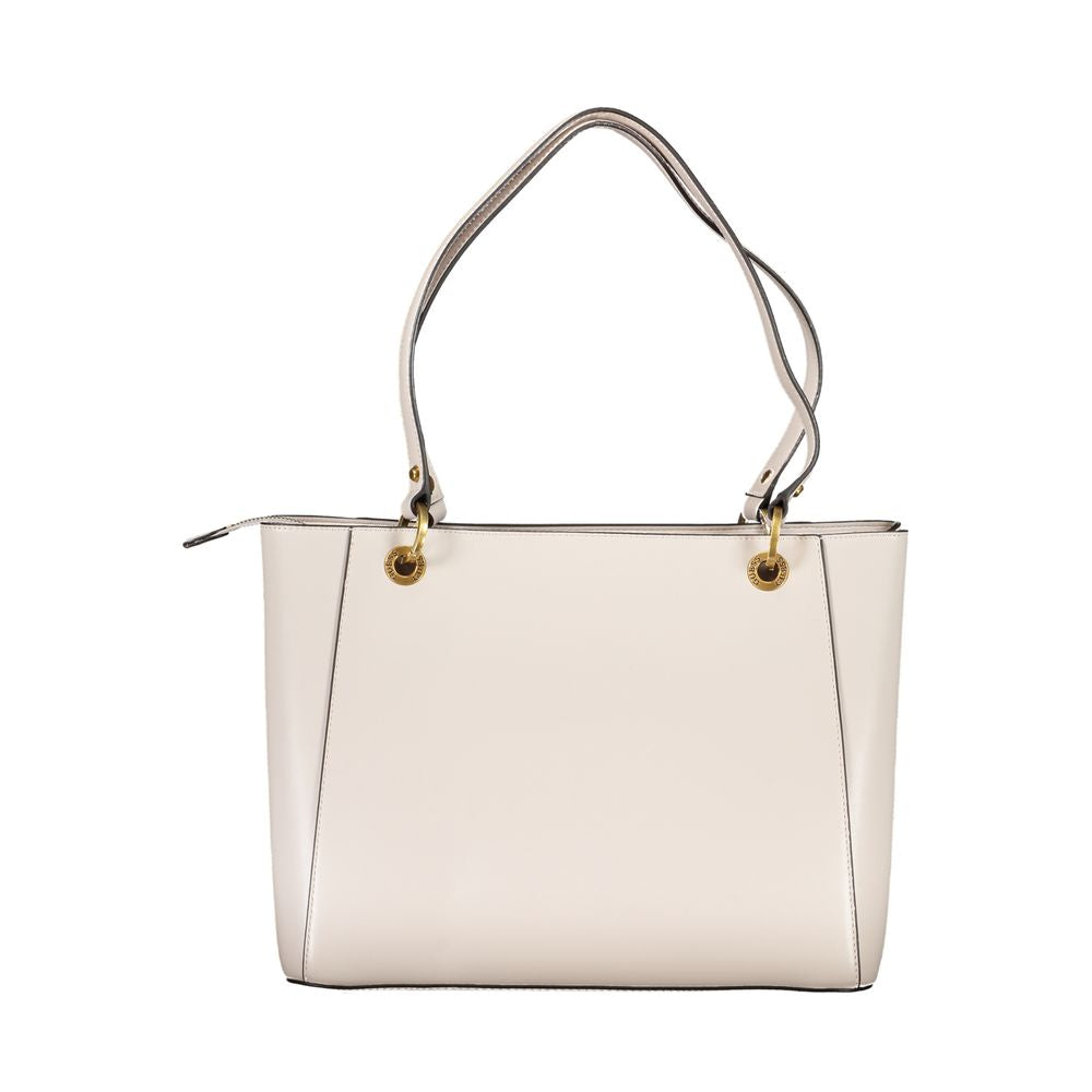 Guess Jeans Gray Fleet Handbag – Faux Leather, Multi-Compartment Chic