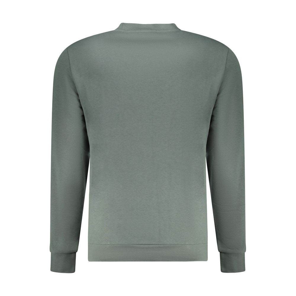 Napapijri Green Cotton Sweater - Long Sleeve Crew Neck Sweatshirt