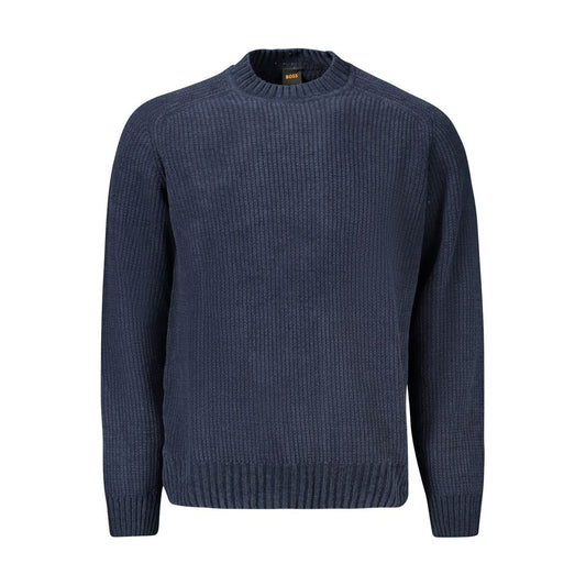 Hugo Boss Blue Cotton Men's Sweater