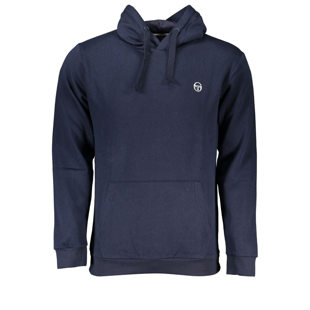 Sergio Tacchini Blue Cotton Hooded Sweatshirt