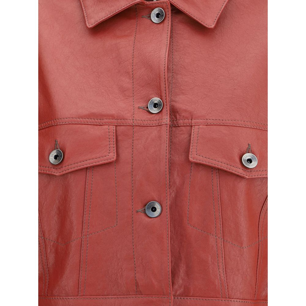 Brunello Cucinelli Classic Leather Jacket