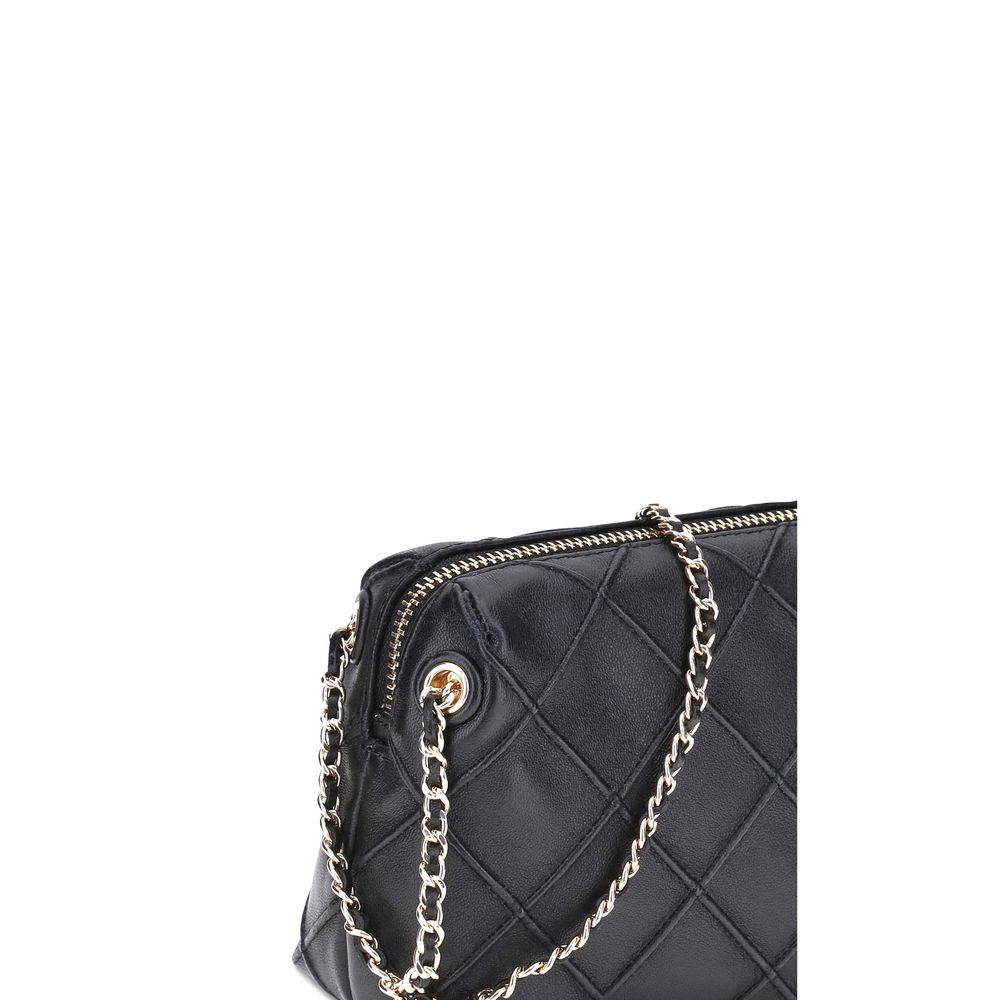 Tory Burch Black Leather Fleming Crossbody Shoulder Bag