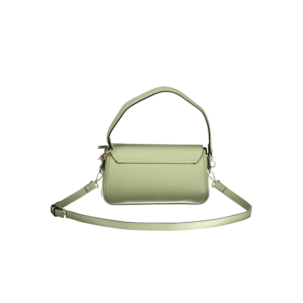 Mario Valentino Green Faux Leather Handbag with Chic Design