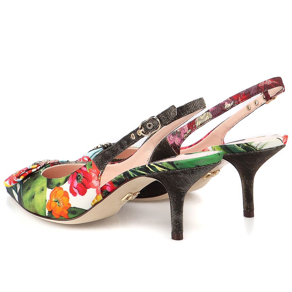 Dolce & Gabbana Multicolour Patchwork Slingback Sandal