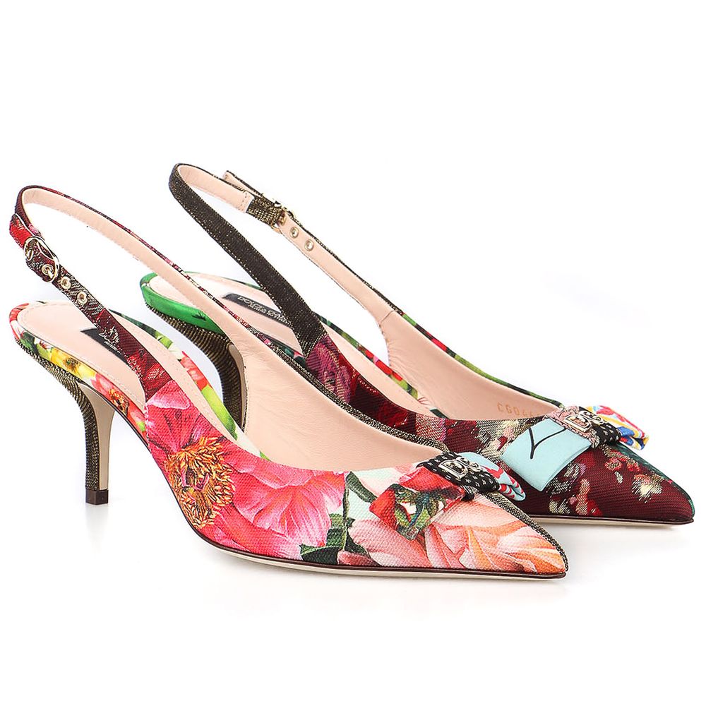 Dolce & Gabbana Multicolour Patchwork Slingback Sandal