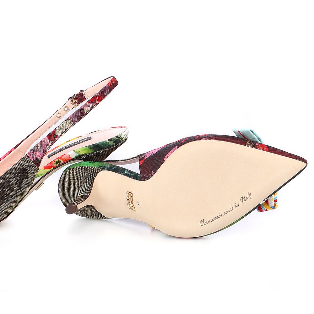 Dolce & Gabbana Multicolour Patchwork Slingback Sandal