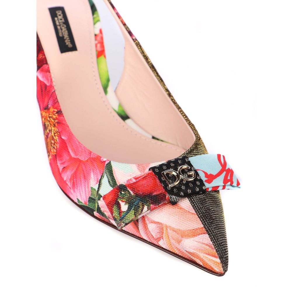 Dolce & Gabbana Multicolour Patchwork Slingback Sandal