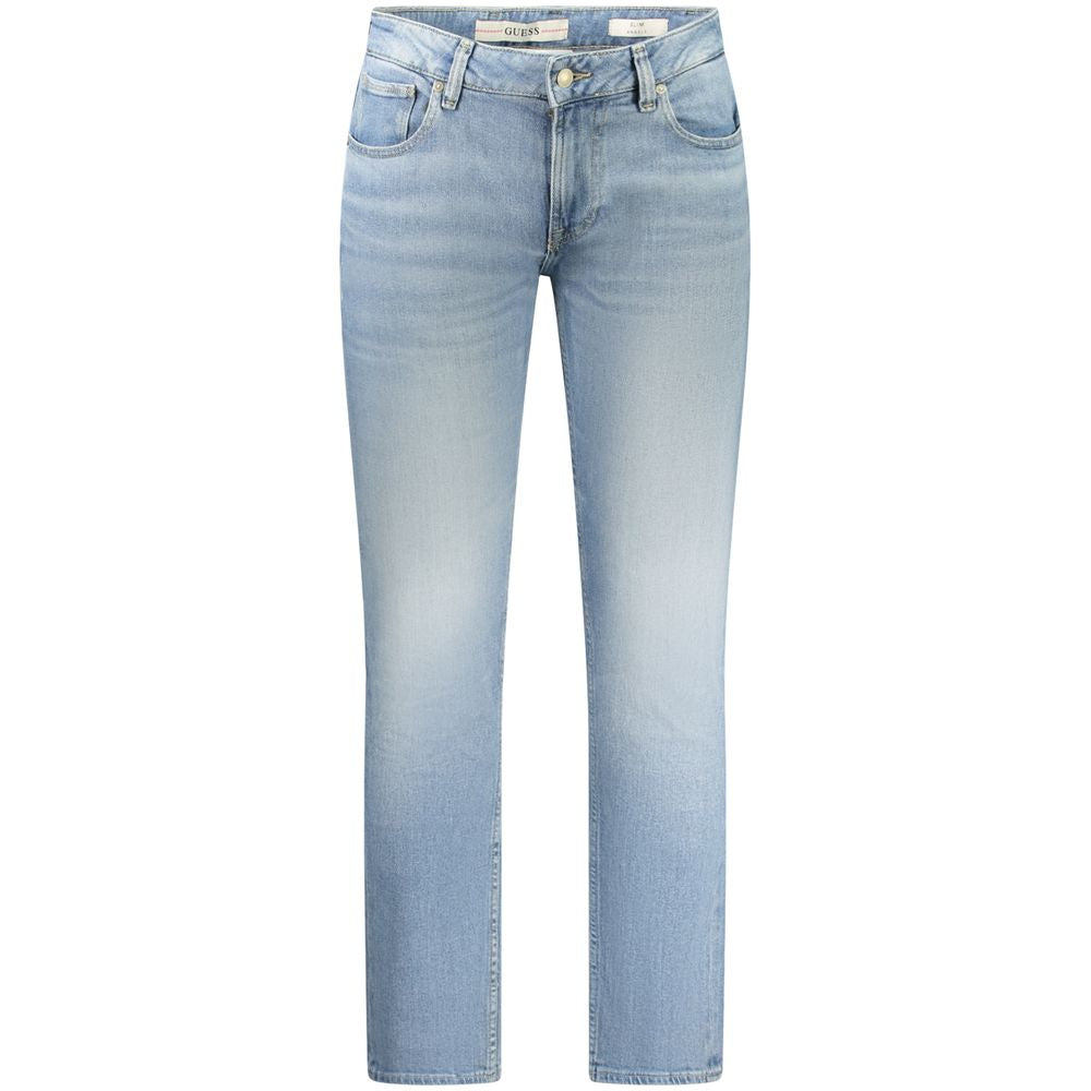 Guess Jeans Blue Cotton Men Jeans - Reborn Denim Slim Fit