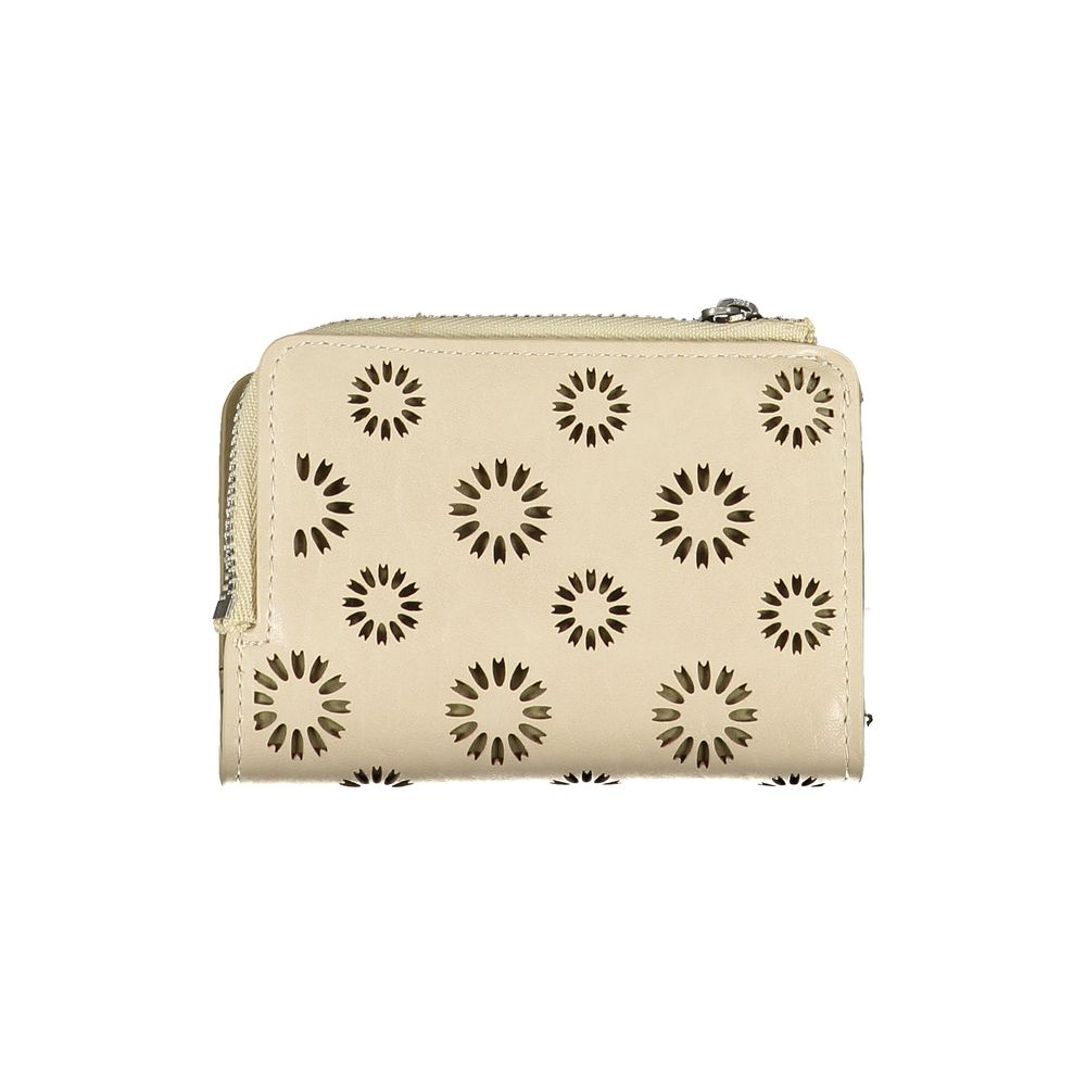 Desigual Beige Wallet - A Canvas of Creativity