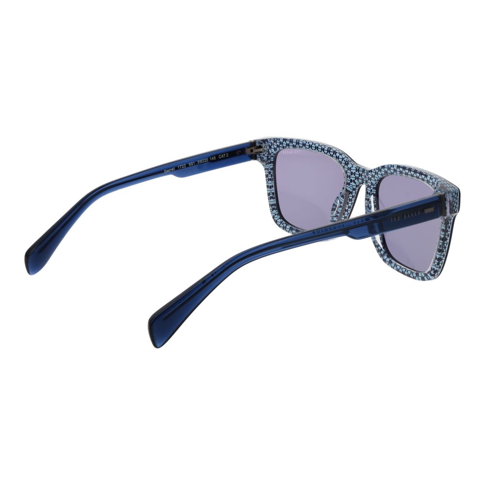 Ted Baker Men’s Sunglasses – Blue Acetate Frame with Blue Lenses, 55mm