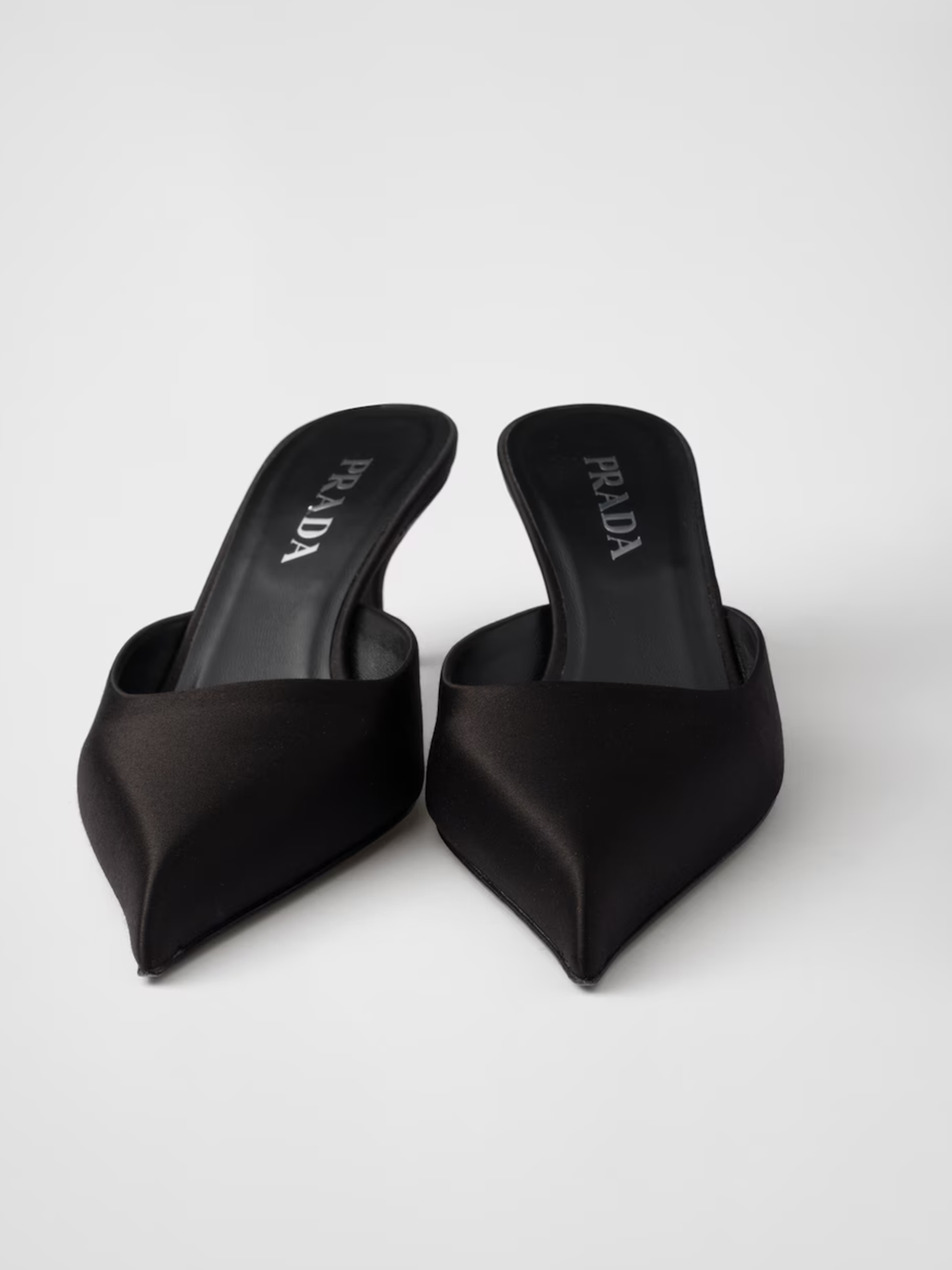 Prada Black Satin Sabot - Sophisticated Elegance