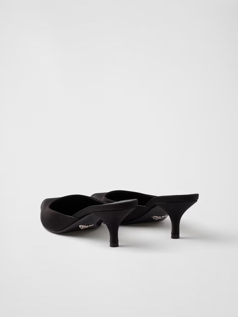 Prada Black Satin Sabot - Sophisticated Elegance
