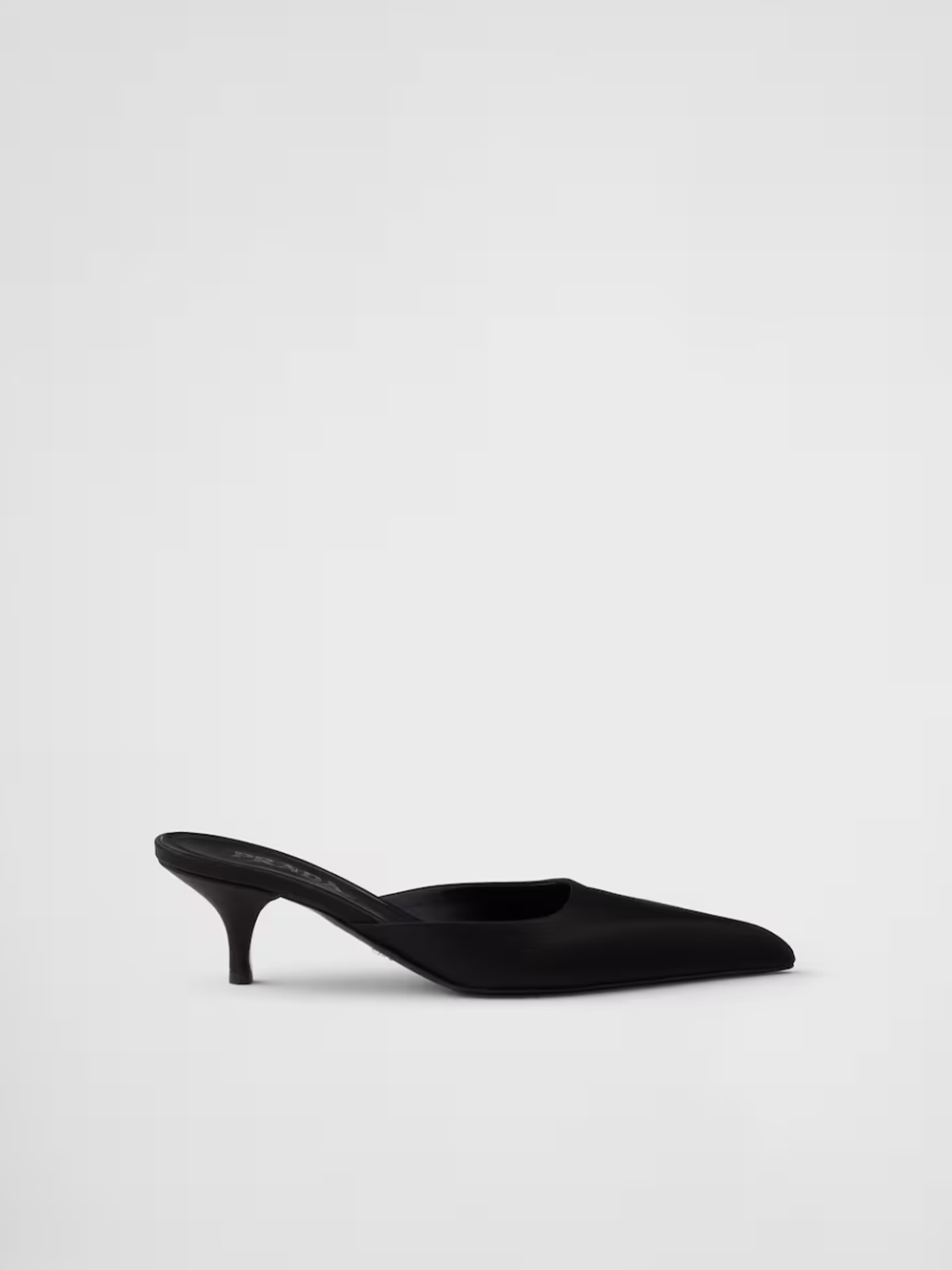 Prada Black Satin Sabot - Sophisticated Elegance