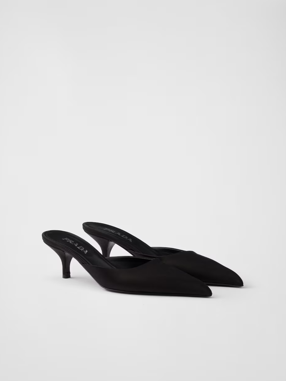 Prada Black Satin Sabot - Sophisticated Elegance