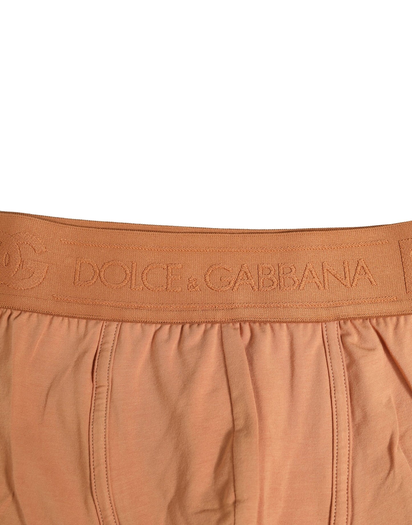 Dolce & Gabbana Brown Cotton Stretch Boxer Briefs