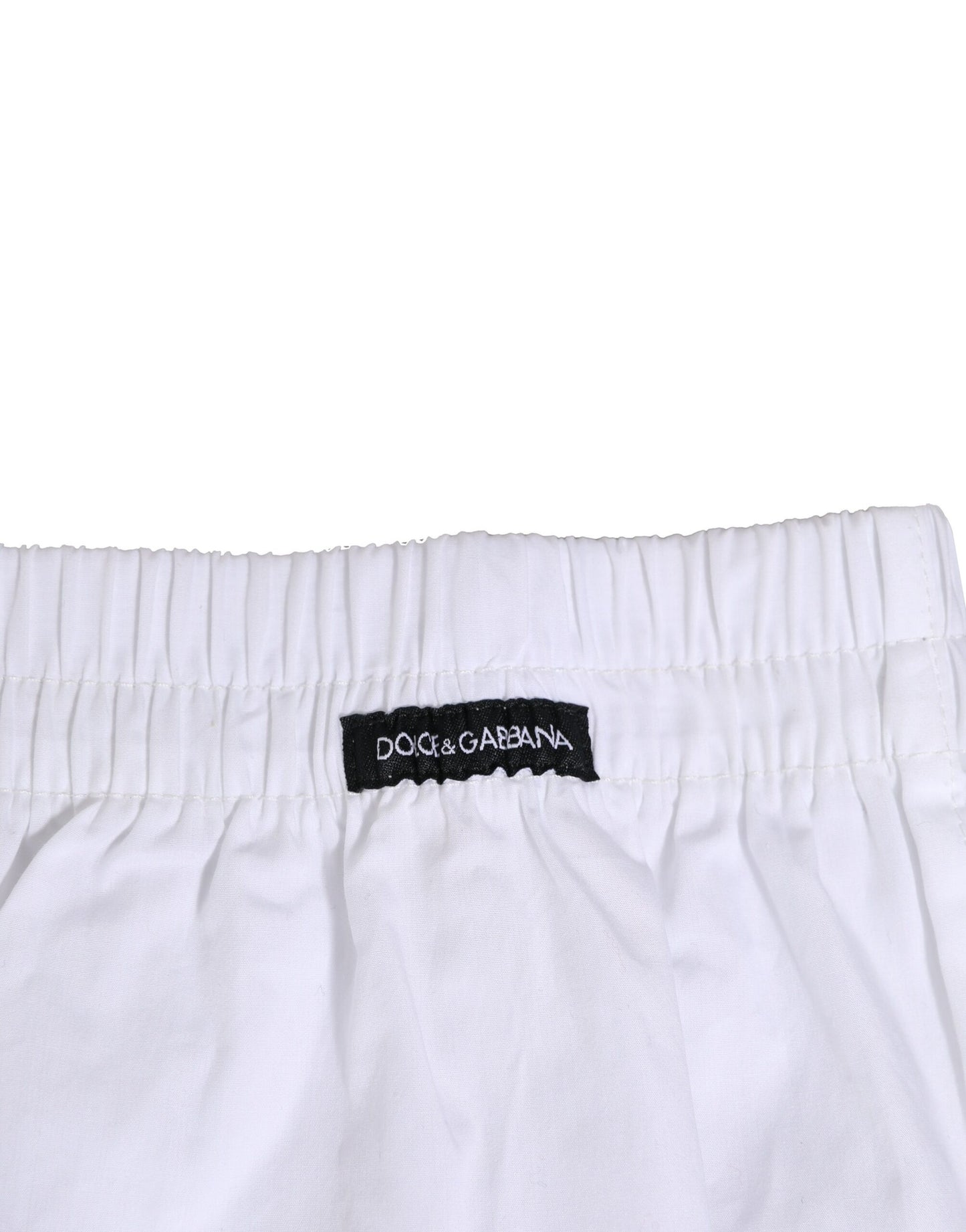 Dolce & Gabbana White Cotton Regular Boxer Shorts