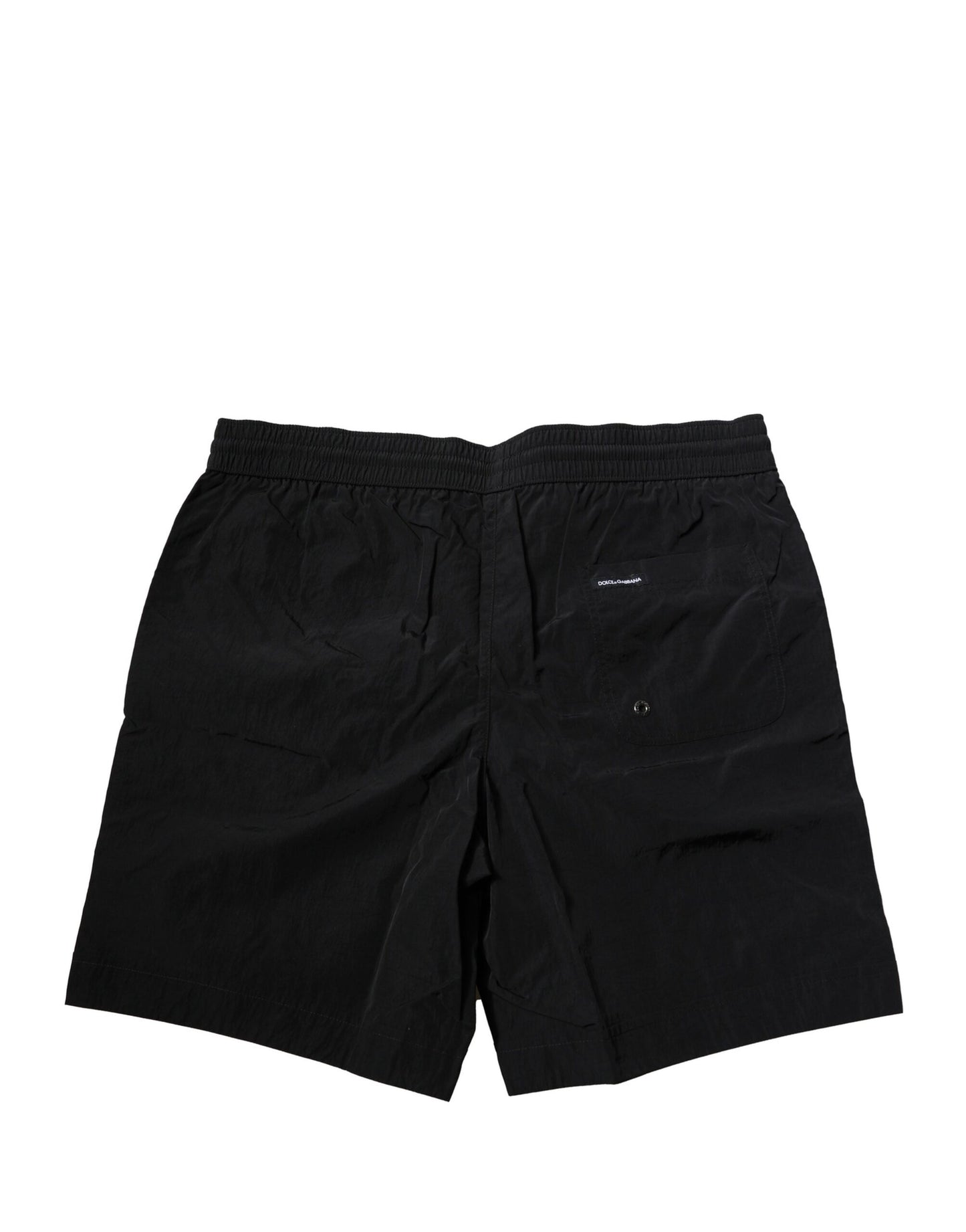 Dolce & Gabbana Black Polyester Swim Shorts for Men