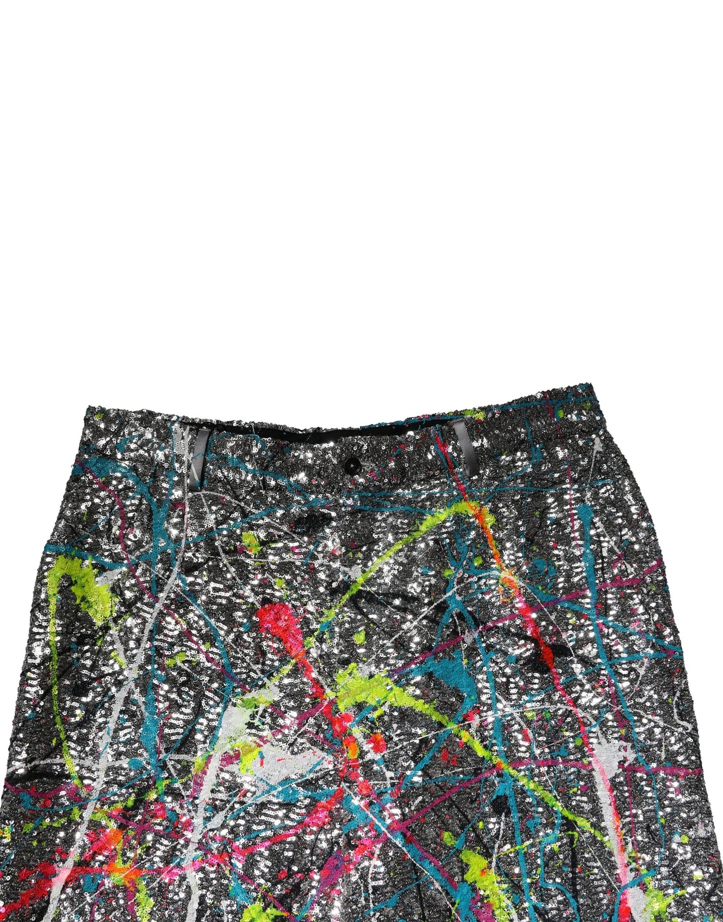 Dolce & Gabbana Multicolor Sequined Straight Pants