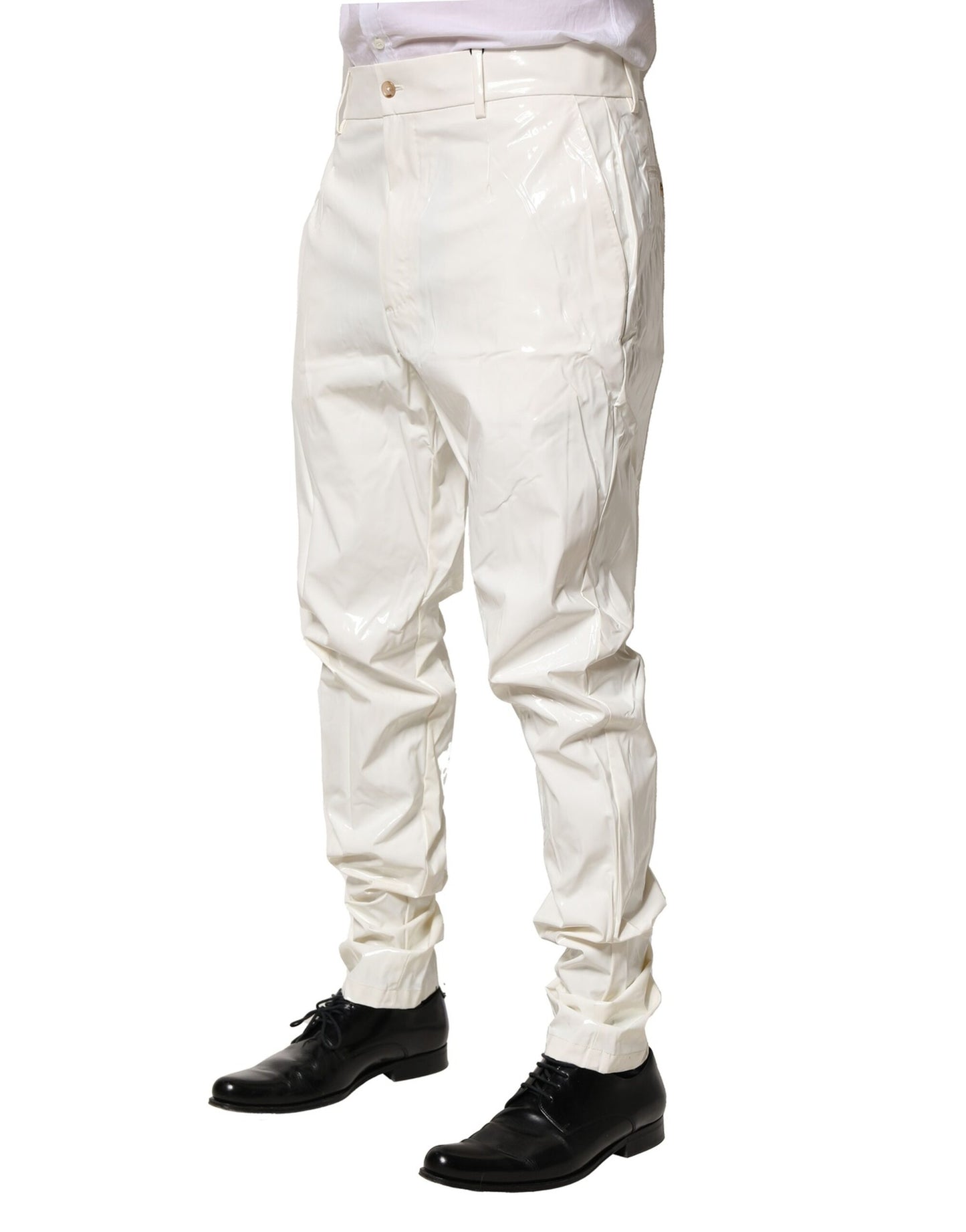 Dolce & Gabbana White Nylon Tapered Pants for Men