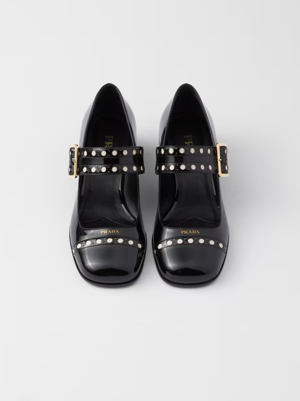 Prada Black Patent Leather Mary Jane Pumps