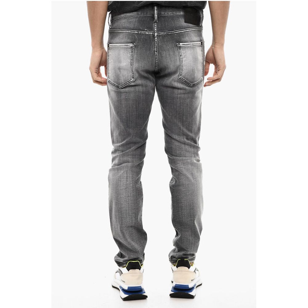 Dsquared2 Stonewashed Denim Jeans with Logo Buttons