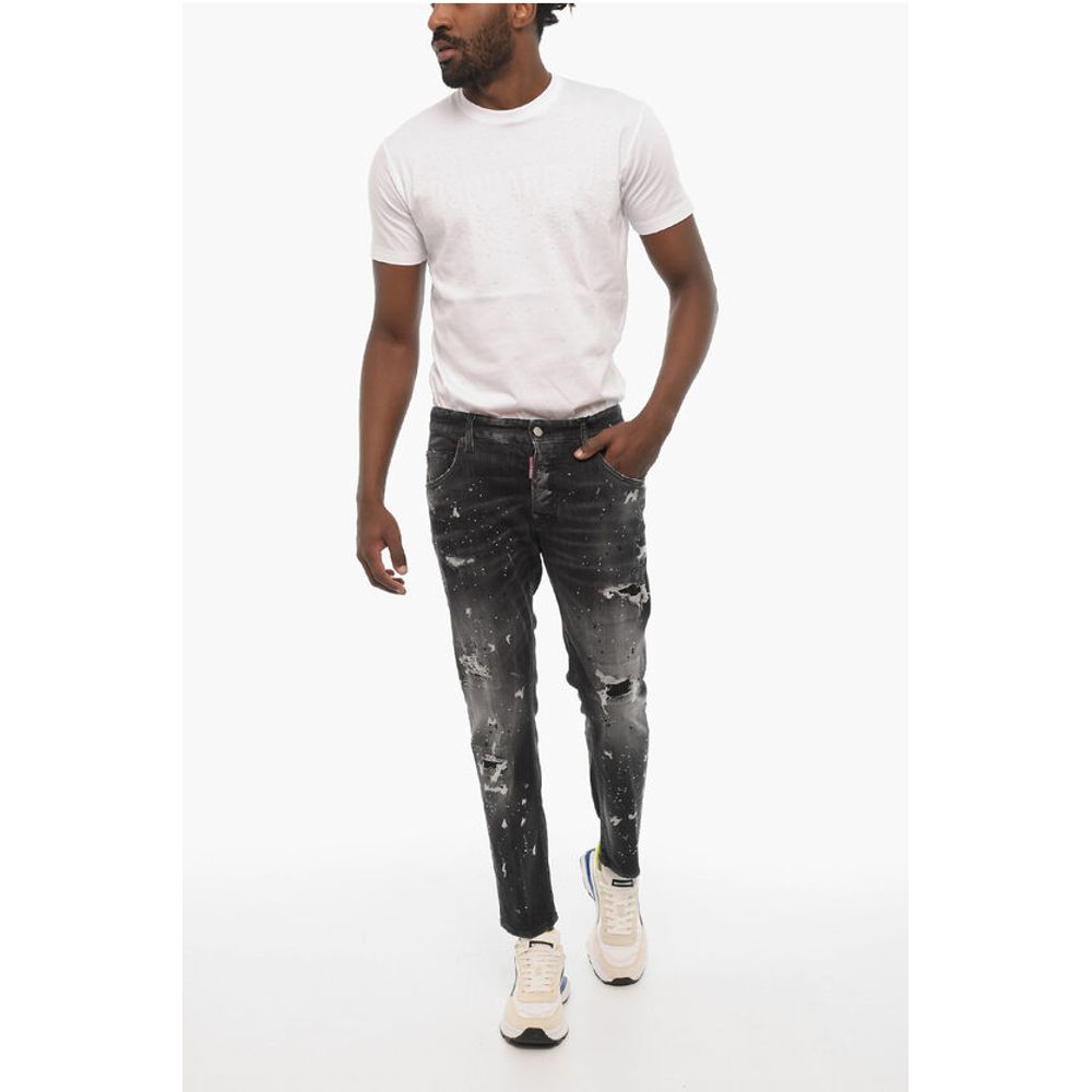 Dsquared² Rhinestone Embellished Regular Fit Jeans