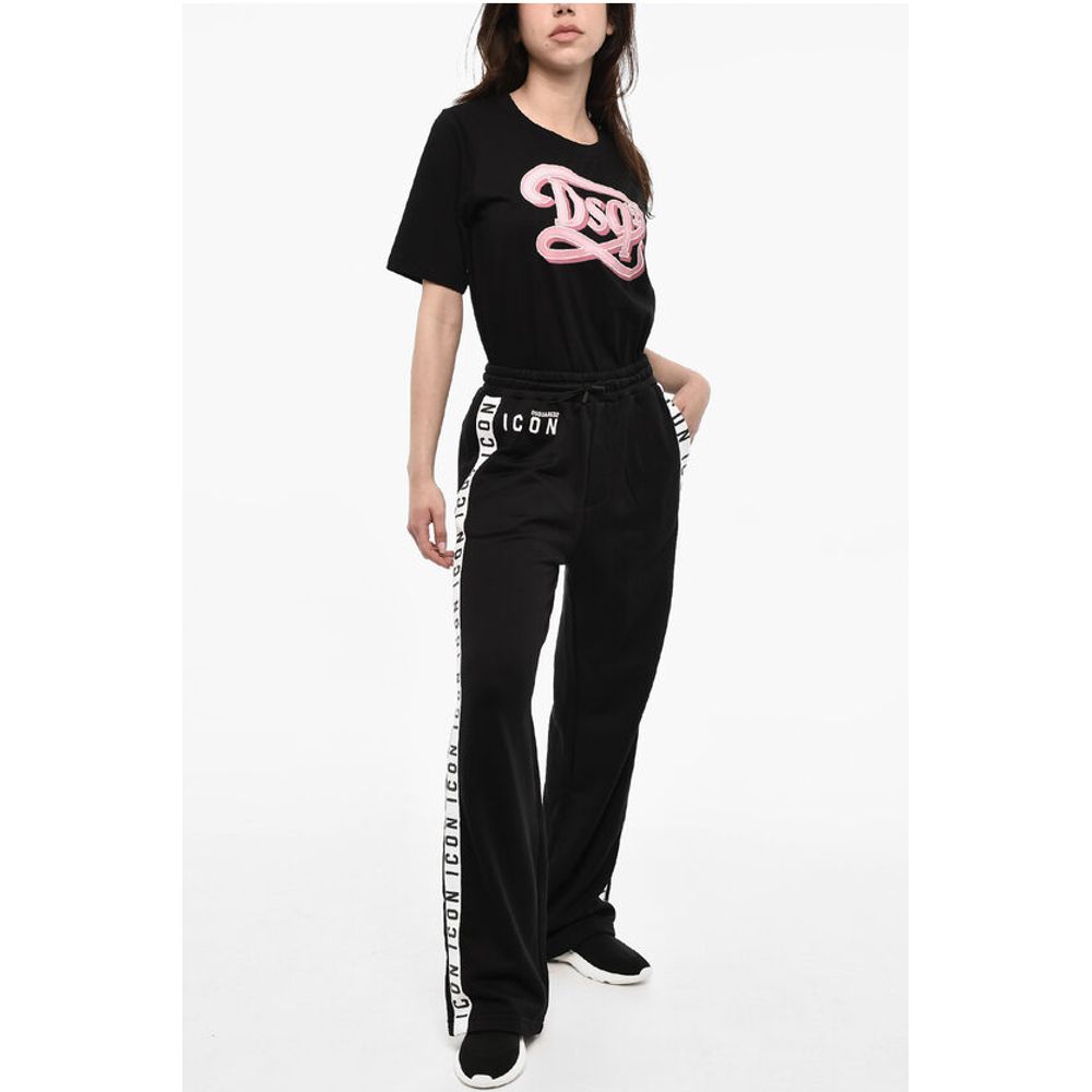 Dsquared2 Black 3 Pockets Joggers with Side Logo Bands