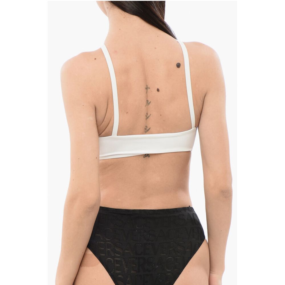 Versace Criss-cross Bikini Top with Medusa Logo